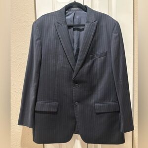 John Varvatos USA Wool Cortland Men’s Blazer Stripe Office Career,size 46Regular